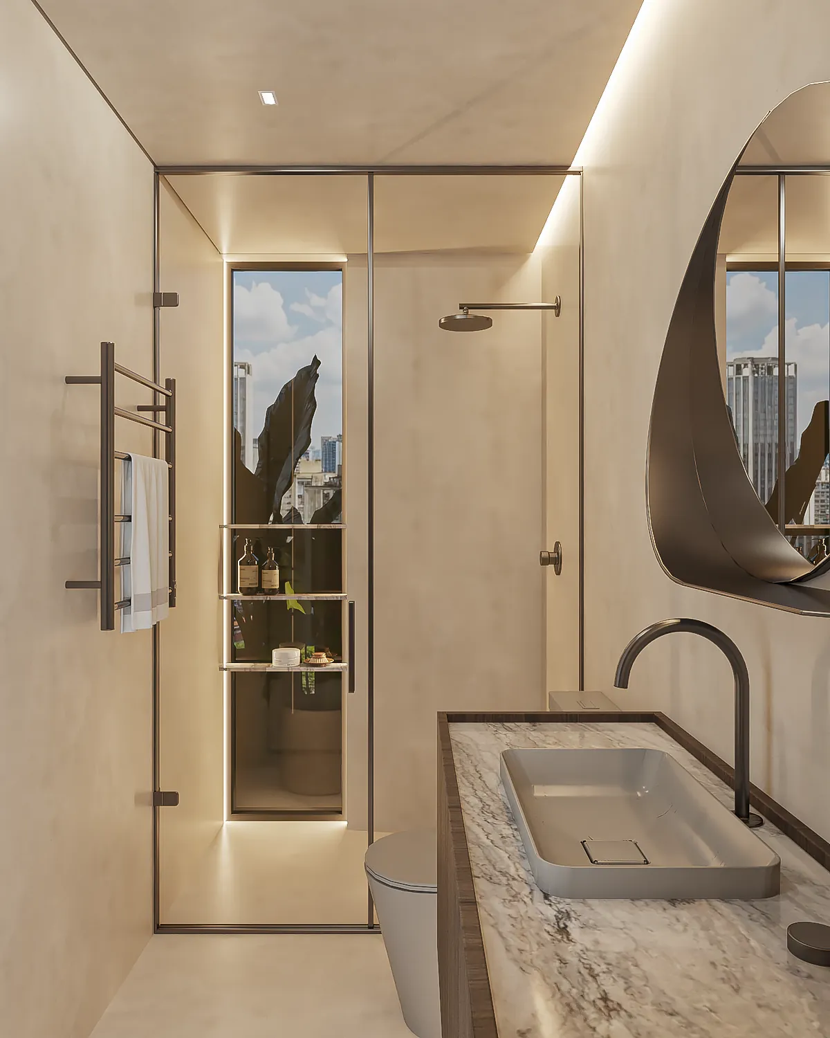 Projeto Cap Ferrat — Banho da suíte